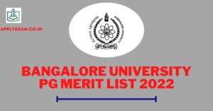 Bangalore University PG Merit List 2022, Download BU PG Admission Omnibus Merit list