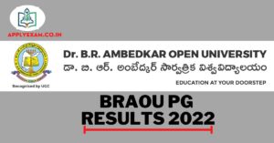 BRAOU PG Exam Results 2022 (Out), Check @ www.braou.ac.in