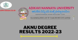 AKNU Degree 4th Sem Revaluation Results 2022-23 Link (Out), Download AKNU RV Results