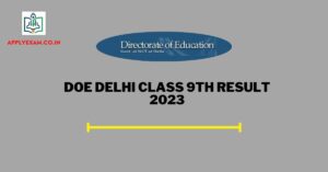 DOE Delhi Class 9th Result 2023 (Link), SOSE Result @ edudel.nic.in