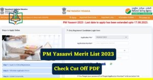 PM Yasasvi Merit List 2023 Download Check Cut-Off Marks Pdf @ Yet.nta.ac.in